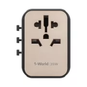 Momax 1-World USB PD35W 5 USB 旅行充電插座 (鈦金屬色) 