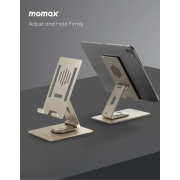 Momax Fold Stand 旋轉手機/平板多用途支架 (鈦金屬色) 